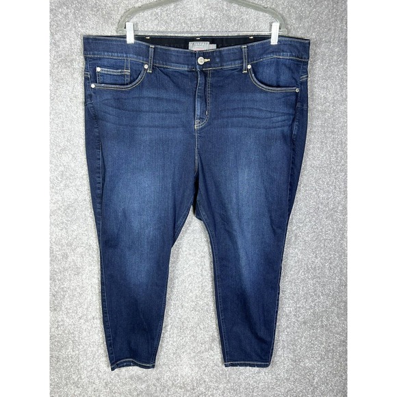 Torrid Premium Stretch Bombshell Skinny Jeans Womens‎ Size 26XS Dark Blue Denim - Picture 1 of 13